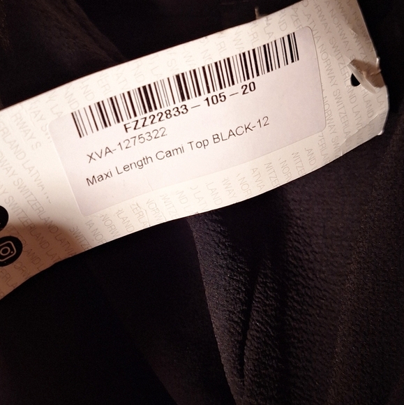 boohoo Maxi Length CAMI Top Layering Scoop Neck Black Ladies 8 NWT GLAM Sold OUT - Picture 6 of 6